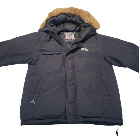 First Down Other - FIRST DOWN Black Goose Down Hooded Nylon Artic Parka JACKET